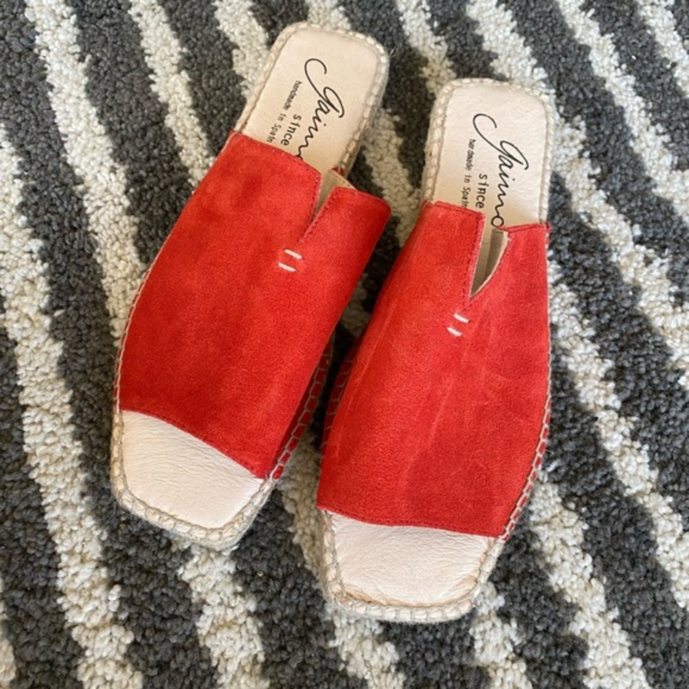 GAIMO of SPAIN 🇪🇸 espadrilles. Squared toe, extra soft leather!Comfy & cute❤️
